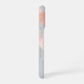 Rose Gold Geometric Abstract Pattern iPhone 16ケース (右側面)