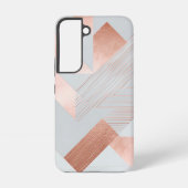 Rose Gold Geometric Abstract Pattern Samsung Galaxyケース (裏面)