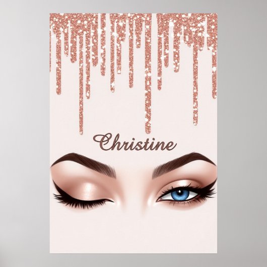 ✨ Rose Gold Glam Beauty for Chic Feminine Style 💖 ポスター (正面)