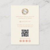 Rose Gold Glam Nails Business Card TMF26 名刺 (裏面)