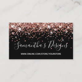 Rose Gold Glitter オンラインストア ブラック 名刺