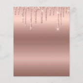 Rose Gold Glitter 70th Birthday Budget Invitation (裏面)