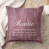 Rose Gold Glitter Best Ever Aunt Definition Person クッション (ブランケット)