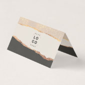Rose Gold Glitter & Black Modern Gift Certificate (裏面)