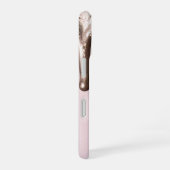 Rose Gold Glitter Drip – Glam Metallic iPhone 16ケース (右側面)