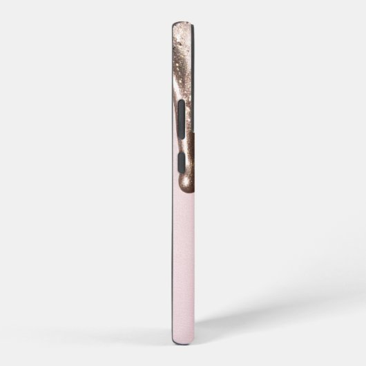 Rose Gold Glitter Drip – Glam Metallic Samsung Galaxyケース (右側面)
