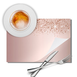 Rose gold glitter dust party paper placemat ペーパーパッド