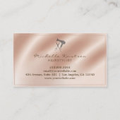 Rose Gold Glitter Hair Stylist Scissors Hairdryer 名刺 (裏面)