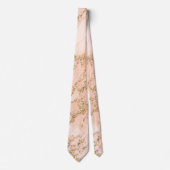 Rose gold glitter marble abstract ネクタイ (正面)
