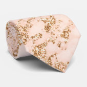 Rose gold glitter marble abstract ネクタイ (ロール)