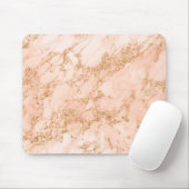 Rose gold glitter marble abstract マウスパッド (マウス)