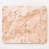 Rose gold glitter marble abstract マウスパッド (正面)