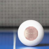 Rose Gold Glitter Ping Pong Ball Custom Text Name 卓球ボール (ネット)