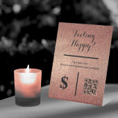 Rose Gold Glitter QR Code Event Bartenter 台座サイン