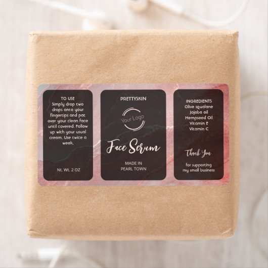 Rose Gold Glitter Serum Label ラベル (インサイチュ)