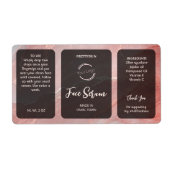 Rose Gold Glitter Serum Label ラベル (正面)