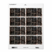 Rose Gold Gray Glitter Serum Label ラベル (フルシート)