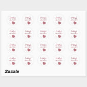 Rose Gold Heart Bachelorette Hen Party ラウンドシール (シート)