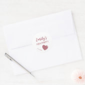 Rose Gold Heart Bachelorette Hen Party ラウンドシール (封筒)