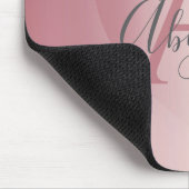 Rose Gold Heart Monogram   マウスパッド (コーナー)