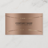 Rose-gold image of faux metallic background 名刺 (正面)