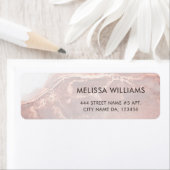 Rose Gold Ink Marble ラベル (インサイチュ)