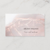 Rose Gold Ink Marble | QRコード 名刺 (正面)