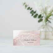 Rose Gold Ink Marble | QRコード 名刺 (スタンド正面)