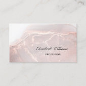 Rose Gold Ink Marble | QRコード 名刺 (正面)