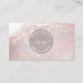 Rose Gold Ink Marble | QRコード 名刺 (正面)