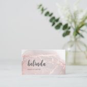 Rose Gold Ink Marble | QRコード 名刺 (スタンド正面)