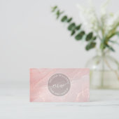 Rose Gold Ink Marble | QRコード 名刺 (スタンド正面)