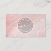 Rose Gold Ink Marble | QRコード 名刺 (正面)