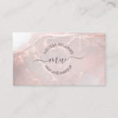 Rose Gold  Ink Marble | QRコード 名刺 (正面)