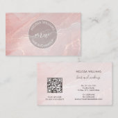 Rose Gold  Ink Marble | QR Code 名刺 (正面/裏面)