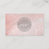 Rose Gold  Ink Marble | QR Code 名刺 (正面)
