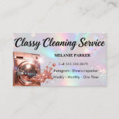 Rose Gold Laundy Holographic Cleaning  名刺 (正面)