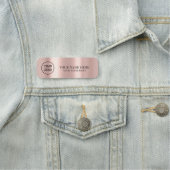 Rose Gold Logo Employee magnetic, safety pin 名札 (インサイチュ)