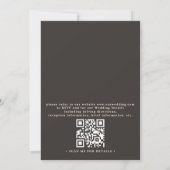 Rose Gold Marble Elegant Modern QR Code Wedding 招待状 (裏面)