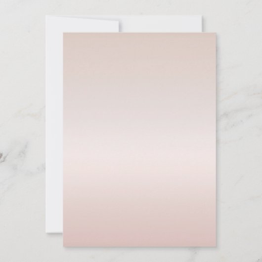 Rose Gold Marble Floral Rehearsal Dinner 招待状 (裏面)