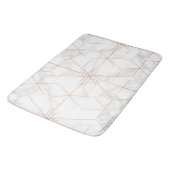 Rose Gold Marble Geometric Pattern バスマット (アングル)