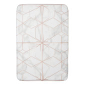 Rose Gold Marble Geometric Pattern バスマット (正面縦)