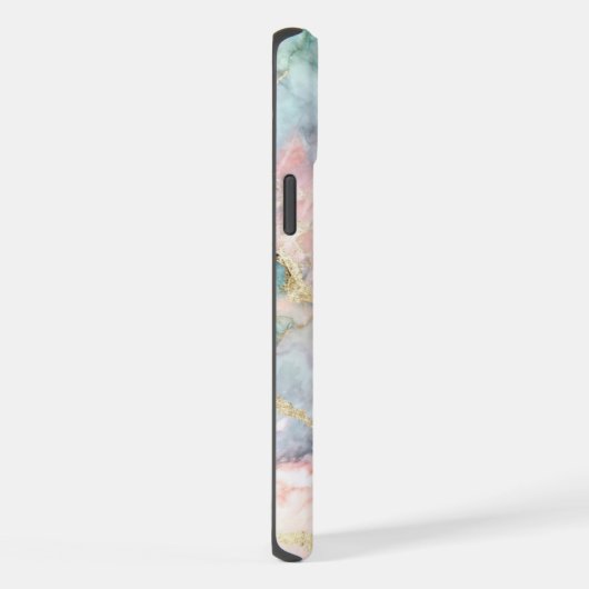 Rose Gold Marble iPhoneケース (右側面)