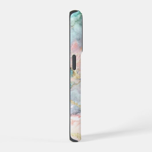 Rose Gold Marble iPhoneケース (右側面)