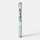 Rose Gold Marble iPhoneケース (左側面)