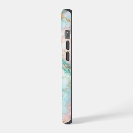 Rose Gold Marble iPhoneケース (左側面)