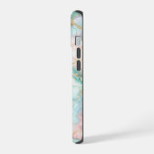 Rose Gold Marble iPhone 15ケース (左側面)