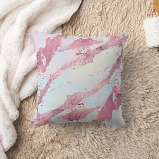 Rose Gold Marble Pastel Pattern  クッション (ブランケット)