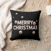 Rose Gold Merry Christmas - Holiday Design クッション (ブランケット)