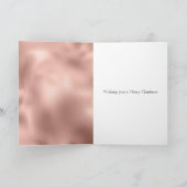 Rose Gold Merry Christmas Tree カード (内部)